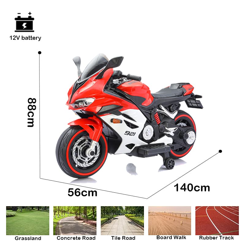 Kindermotorrad mit LED-Karosseriebeleuchtung