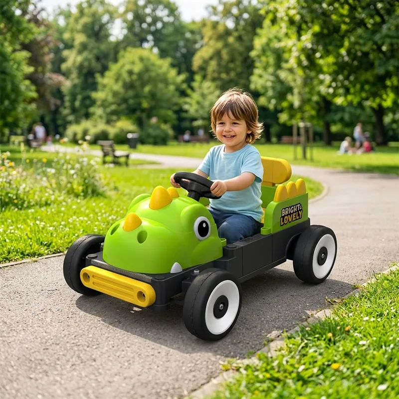 Dinosaurier-Form, 12 V, Elektroauto für Kinder, Doppelmotoren