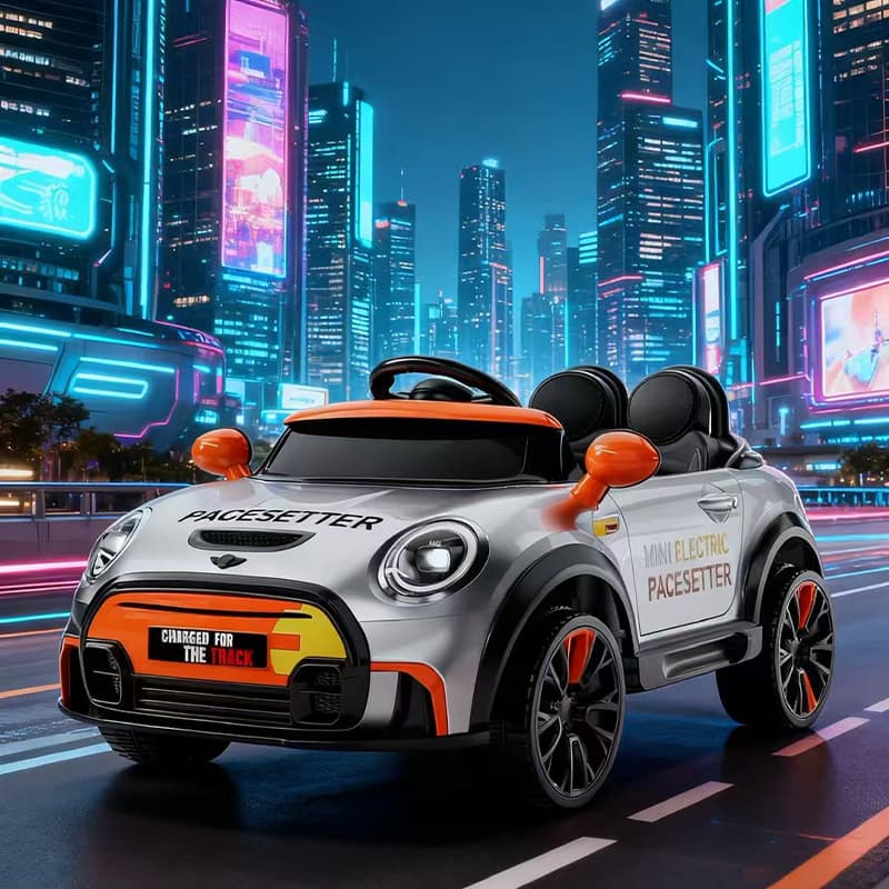 Kids Ride-On Car with Four-Wheel Shock Absorption, RC & Bluetooth