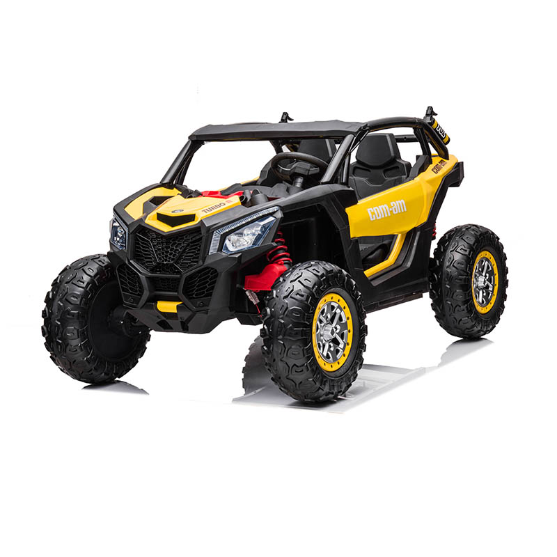 12V 2WD Kids Ride-On Police UTV with Four-Wheel Shock Absorption