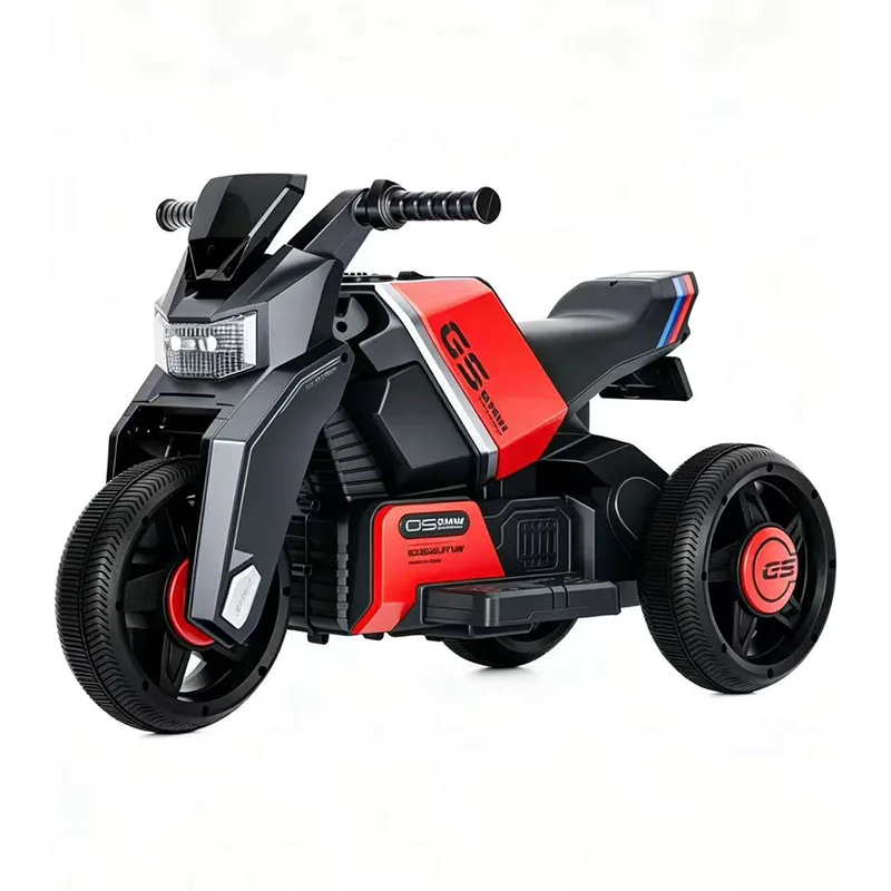 Hellgrün-blaues 12-V-Elektromotorrad für Kinder
