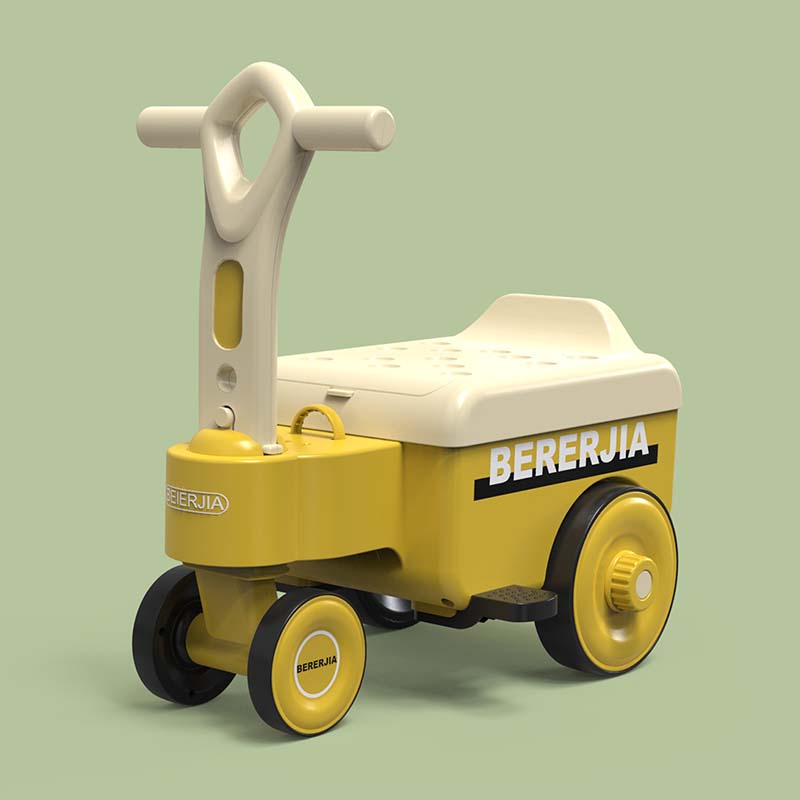 Schiebewagen mit großem Aufbewahrungskorb, Griffstange